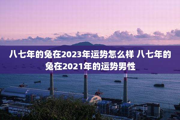八七年的兔在2023年运势怎么样 八七年的兔在2021年的运势男性