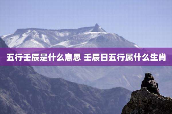 五行壬辰是什么意思 壬辰日五行属什么生肖