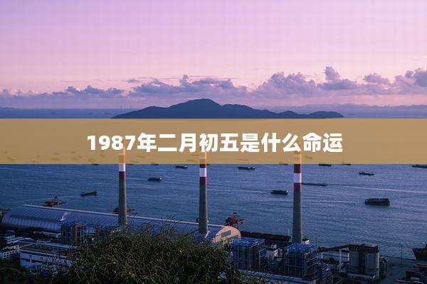 1987年二月初五是什么命运
