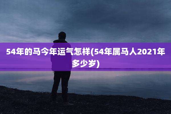 54年的马今年运气怎样(54年属马人2021年多少岁)