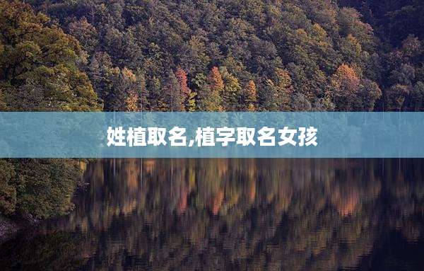 姓植取名,植字取名女孩