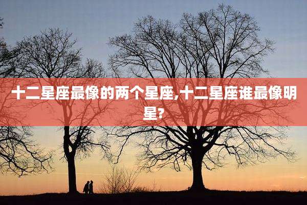 十二星座最像的两个星座,十二星座谁最像明星?