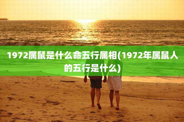 1972属鼠是什么命五行属相(1972年属鼠人的五行是什么)
