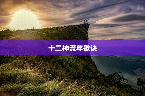 十二神流年歌诀