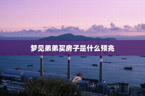 梦见弟弟买房子是什么预兆