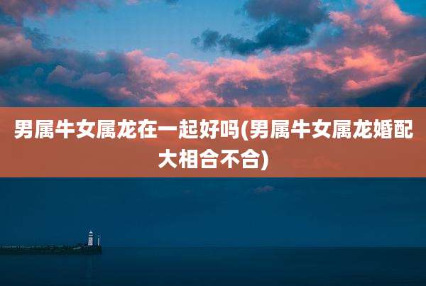 男属牛女属龙在一起好吗(男属牛女属龙婚配大相合不合)