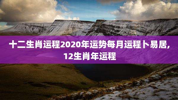 十二生肖运程2020年运势每月运程卜易居,12生肖年运程
