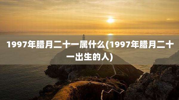 1997年腊月二十一属什么(1997年腊月二十一出生的人)