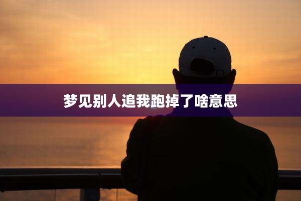 梦见别人追我跑掉了啥意思