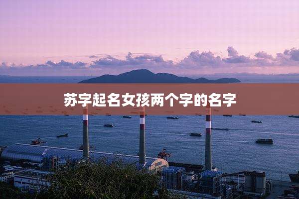 苏字起名女孩两个字的名字