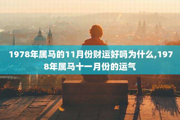 1978年属马的11月份财运好吗为什么,1978年属马十一月份的运气