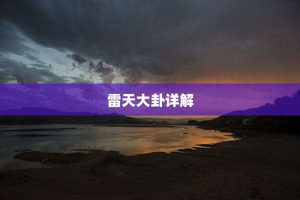 雷天大卦详解