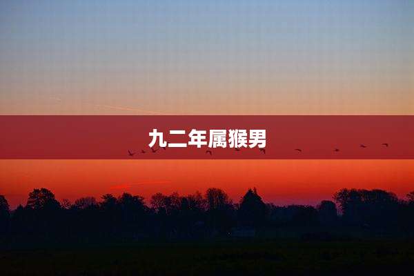 九二年属猴男