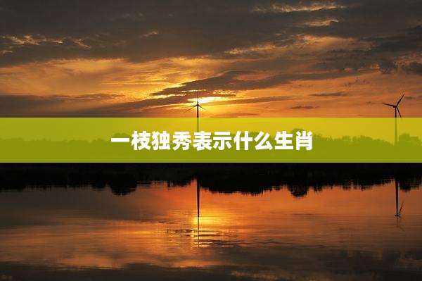 一枝独秀表示什么生肖