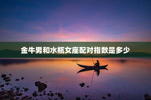 金牛男和水瓶女座配对指数是多少