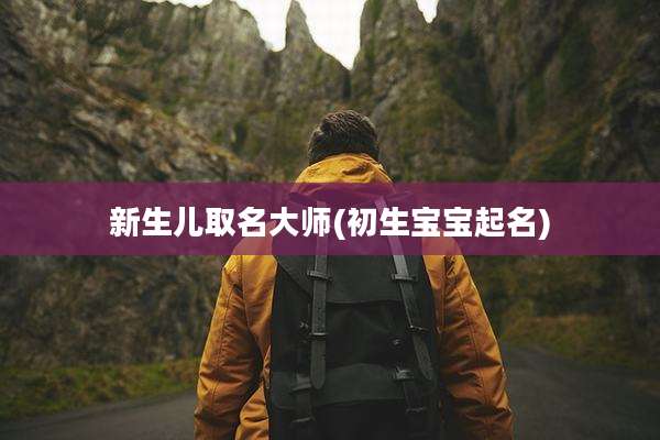 新生儿取名大师(初生宝宝起名)