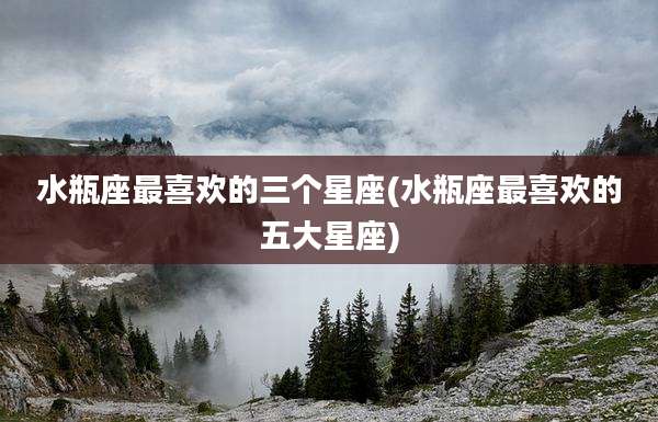 水瓶座最喜欢的三个星座(水瓶座最喜欢的五大星座)