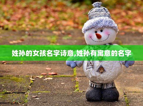 姓孙的女孩名字诗意,姓孙有寓意的名字