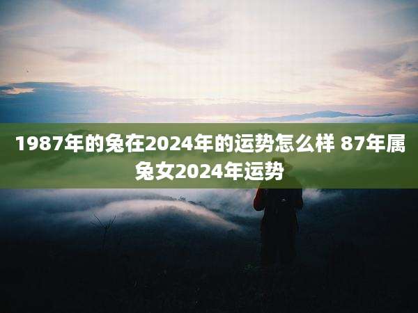 1987年的兔在2024年的运势怎么样 87年属兔女2024年运势