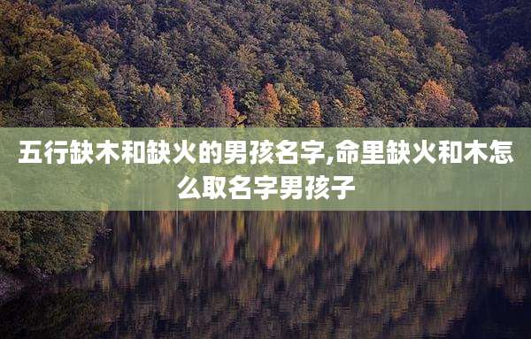 五行缺木和缺火的男孩名字,命里缺火和木怎么取名字男孩子