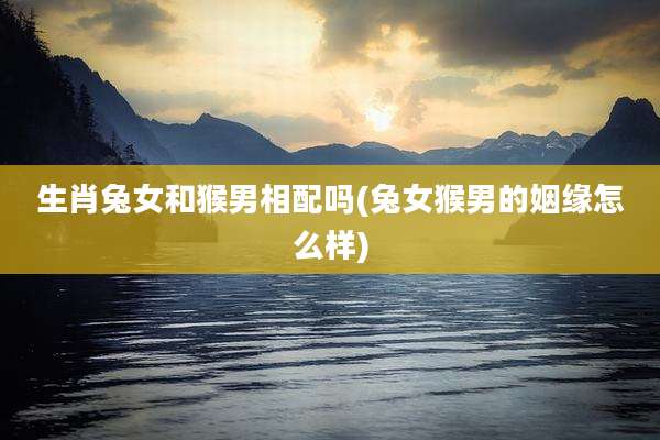 生肖兔女和猴男相配吗(兔女猴男的姻缘怎么样)