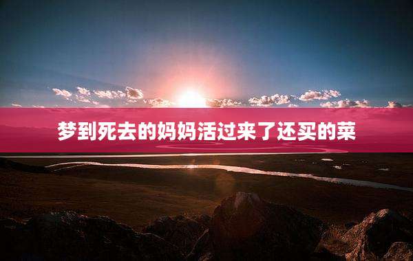 梦到死去的妈妈活过来了还买的菜