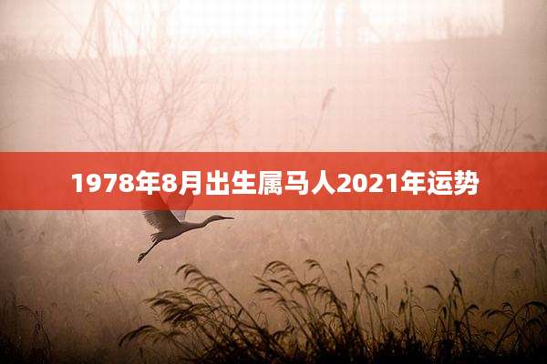 1978年8月出生属马人2021年运势