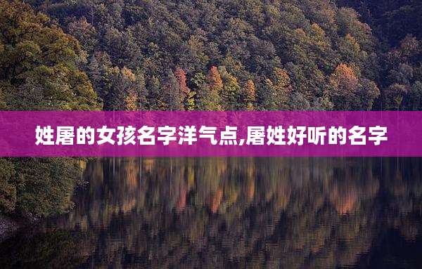 姓屠的女孩名字洋气点,屠姓好听的名字