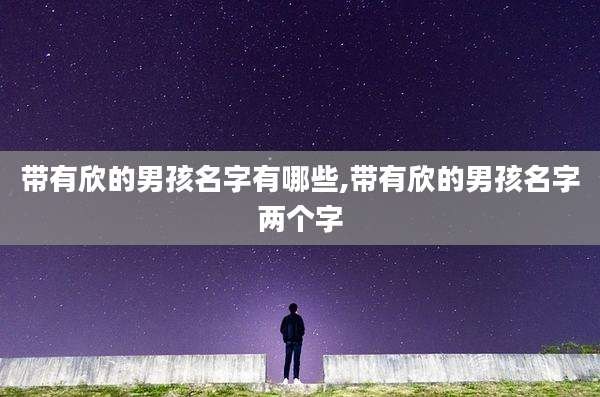 带有欣的男孩名字有哪些,带有欣的男孩名字两个字