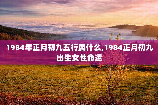 1984年正月初九五行属什么,1984正月初九出生女性命运