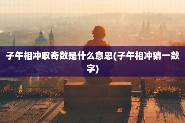 子午相冲取奇数是什么意思(子午相冲猜一数字)