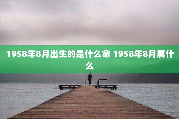 1958年8月出生的是什么命 1958年8月属什么
