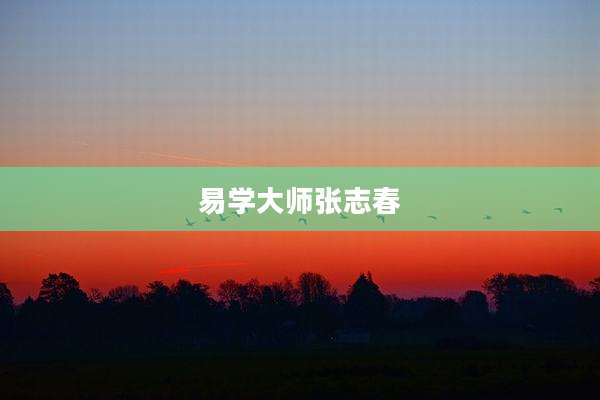 易学大师张志春