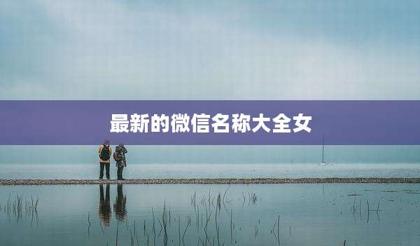 最新的微信名称大全女
