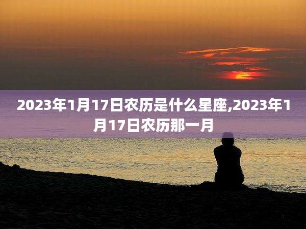 2023年1月17日农历是什么星座,2023年1月17日农历那一月