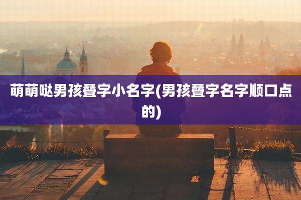 萌萌哒男孩叠字小名字(男孩叠字名字顺口点的)