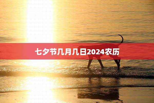 七夕节几月几日2024农历