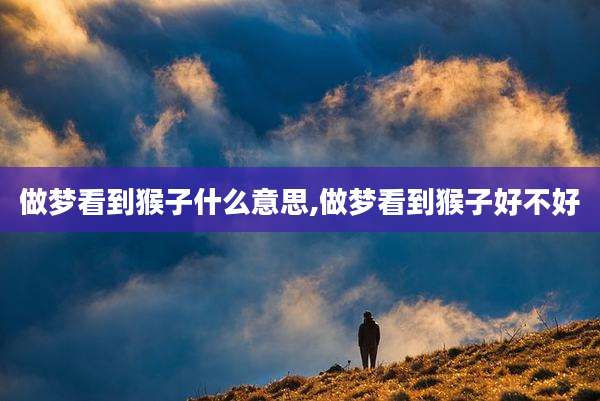 做梦看到猴子什么意思,做梦看到猴子好不好