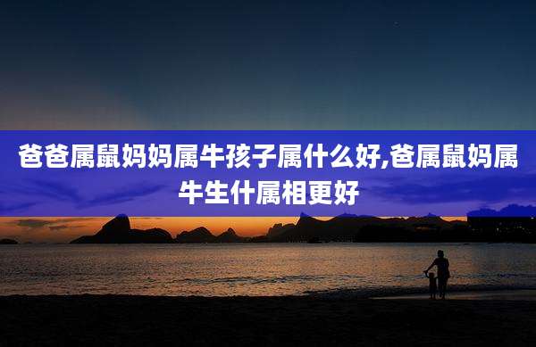 爸爸属鼠妈妈属牛孩子属什么好,爸属鼠妈属牛生什属相更好