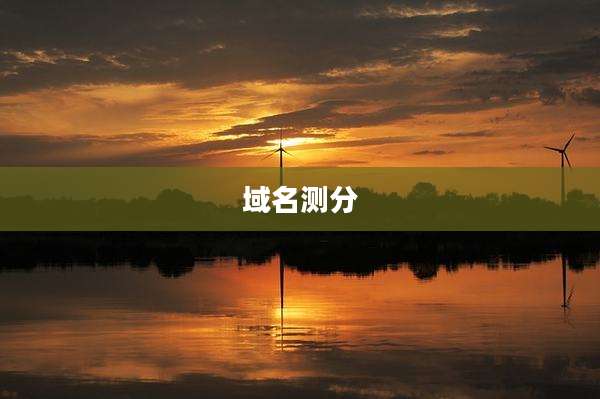 域名测分