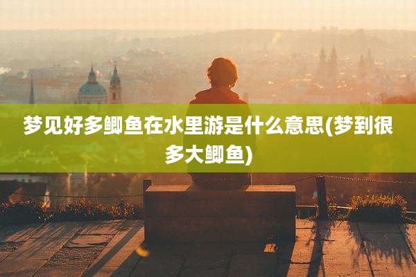 梦见好多鲫鱼在水里游是什么意思(梦到很多大鲫鱼)