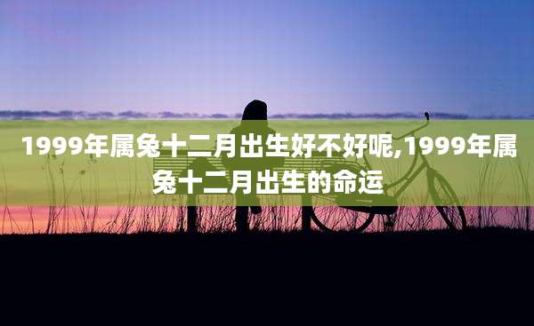 1999年属兔十二月出生好不好呢,1999年属兔十二月出生的命运