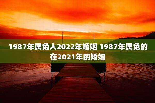 1987年属兔人2022年婚姻 1987年属兔的在2021年的婚姻