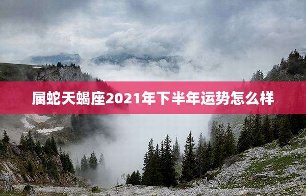 属蛇天蝎座2021年下半年运势怎么样