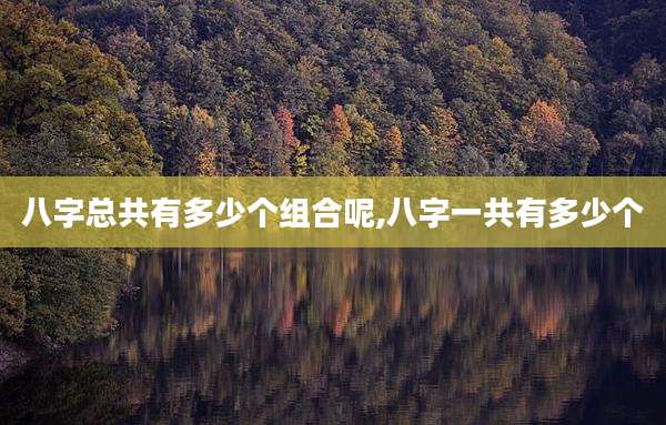 八字总共有多少个组合呢,八字一共有多少个
