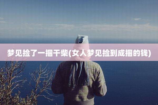 梦见捡了一捆干柴(女人梦见捡到成捆的钱)