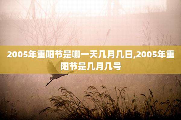 2005年重阳节是哪一天几月几日,2005年重阳节是几月几号
