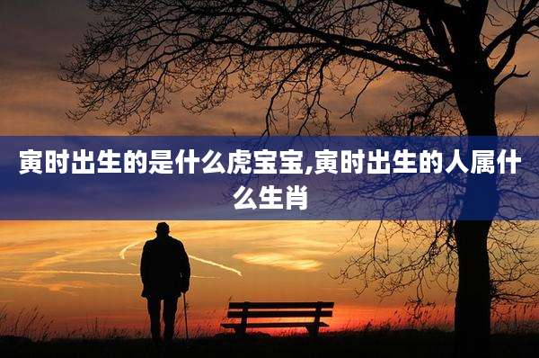 寅时出生的是什么虎宝宝,寅时出生的人属什么生肖