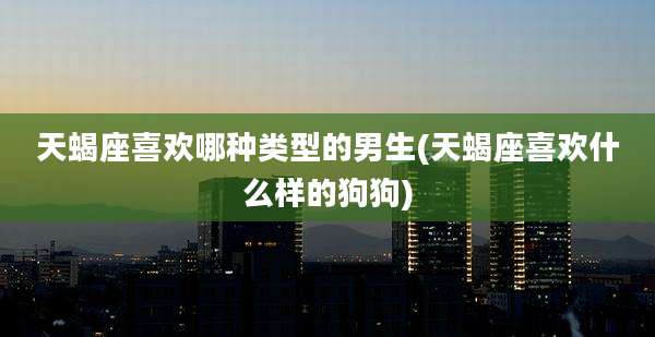 天蝎座喜欢哪种类型的男生(天蝎座喜欢什么样的狗狗)