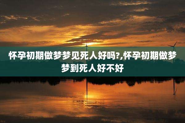 怀孕初期做梦梦见死人好吗?,怀孕初期做梦梦到死人好不好